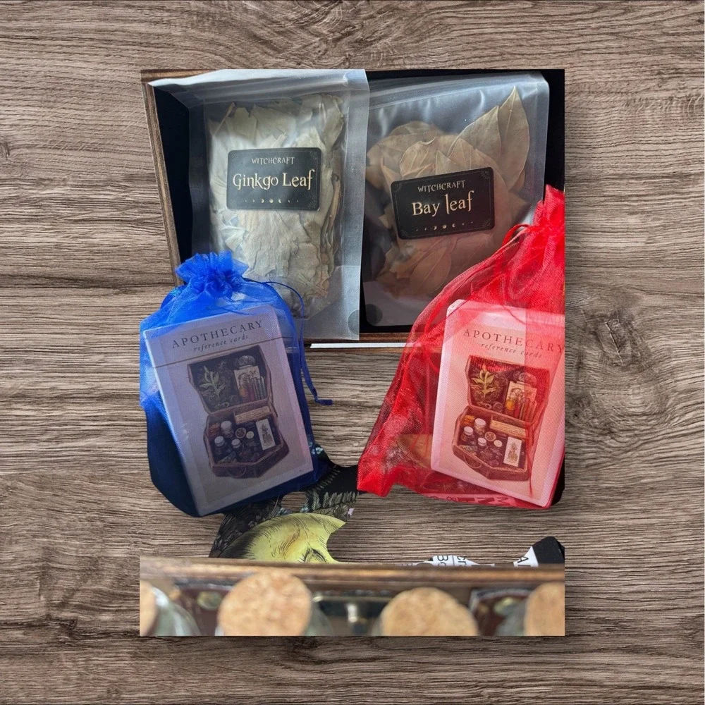 NEW Unalunamoona Magical Herbal Kit And Wood Box Wiccan Meditation RARE